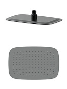 Wonzon & Woghand Верхний душ 30х20 см, 1 вид струи, без кронштейна, цвет: темный графит WW-88DP03-BGM