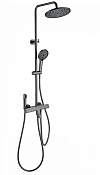 Wonzon & Woghand The one Душевая стойка: термостат, верхний, ручной и гиг. душ, цвет: темный графит WW-B3094-BGG