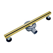 Wonzon & Woghand Трап линейный 60 см, комплект с решеткой, сифоном и ножками, цвет: брашир. золото WW-65406M-BG