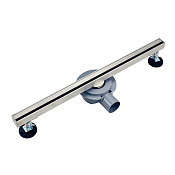 Wonzon & Woghand Трап линейный 60 см, комплект с решеткой, сифоном и ножками, цвет: брашир. никель WW-65406M-BR