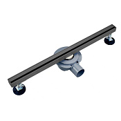 Wonzon & Woghand Трап линейный 60 см, комплект с решеткой, сифоном и ножками, цвет: темный графит WW-65406M-GM