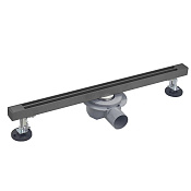 Wonzon & Woghand Трап линейный 60 см, комплект с решеткой, сифоном и ножками, цвет: темный графит WW-65406T-GM