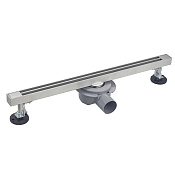 Wonzon & Woghand Трап линейный 90 см, комплект с решеткой, сифоном и ножками, цвет: брашир. никель WW-65409T-BR