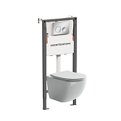 Ceramicanova Balance/Forma Комплект: инстал., унитаз, клавиша, шумоизоляция, цвет: хром глянцевый CN3009_121001CH