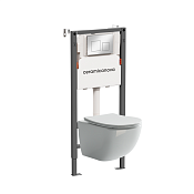 Ceramicanova Balance/Forma Комплект: инстал., унитаз, клавиша, шумоизоляция, цвет: хром глянцевый CN3009_121002CH