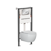 Ceramicanova Balance/Play Комплект: инстал., унитаз, клавиша, шумоизоляция, цвет: хром глянцевый CN3001_121001CH
