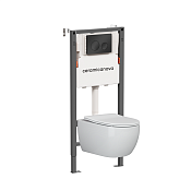 Ceramicanova Balance/Play Комплект: инстал., унитаз, клавиша, шумоизоляция, цвет: черный матовый CN3001_121001MB