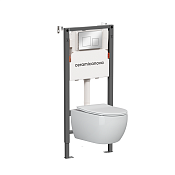 Ceramicanova Balance/Play Комплект: инстал., унитаз, клавиша, шумоизоляция, цвет: хром глянцевый CN3001_121002CH