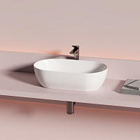 Ceramicanova Twist Раковина чаша 50x30x14h, без перелива, цвет: белый CN12001