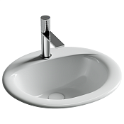 Ceramicanova Sun Раковина встраиваемая сверху 51,5x45,5x20h, с переливом, цвет: белый CN6080