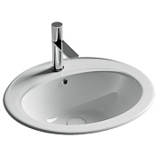 Ceramicanova Sun Раковина встраиваемая сверху 56,5x49,5x20h, с переливом, цвет: белый CN6079