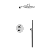 Sancos Etna Душевой комплект: термостат., с внутр. частью, шланг, ручной и верхний душ, цвет: хром SC9010CH