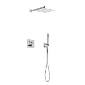 Sancos Linn Душевой комплект: термостат., с внутр. частью, шланг, ручной и верхний душ, цвет: хром SC9022CH
