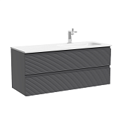 Sancos Folk Тумба под раковину правая, подвесная 119x45x50h см, с 2-мя выдвиж. ящ., цвет: grey soft FL120RGS