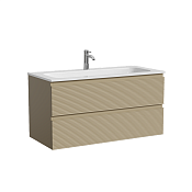 Sancos Folk Тумба под раковину, подвесная 99,5x44,5x50h см, с 2-мя выдвижными ящиками, цвет:капучино FL100CP