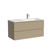 Sancos Folk Тумба под раковину правая, подвесная 99,5x44,5x50h см, с 2-мя выдвиж. ящ., цвет:капучино FL100RCP