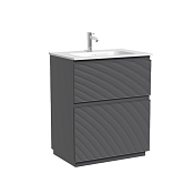 Sancos Folk Floor Тумба под раковину, напольная 69x45x85h см, с 2-мя выдвижными ящ., цвет: grey soft FL70FGS