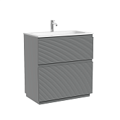 Sancos Folk Floor Тумба под раковину, напольная 79x45x85h см, с 2-мя выдвиж. ящ., цвет: ergraut soft FL80FES