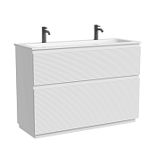 Sancos Folk Floor Тумба под раковину, напольная 119x45x85hсм, с 2-мя выдвижными ящиками, цвет:bianco FL120FW