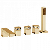 Bongio Pure Glam Смеситель для ванны, на борт, цвет: золото/Swarovski прозрачные 6P531OR0D01