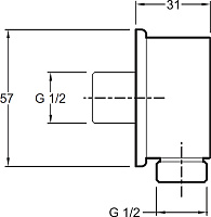 Шланговое подключение Jacob Delafon E75142-CP
