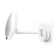 Decor Walther Round Косметическое зеркало подвесное, 5 кратное увел., с подсветкой, цвет: белый мат 0122350