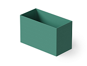 Dea Design Single Ванна из Solid Surface отдельностоящая 100x58см, сидячая, с переливом, цвет: green DD8702 1000 10