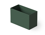 Dea Design Single Ванна из Solid Surface отдельност. 100x58см, сидячая, с переливом, цвет:dark green DD8702 1000 11