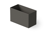 Dea Design Single Ванна из Solid Surface отдельност. 100x58 см, сидячая, с переливом, цвет: graphite DD8702 1000 5
