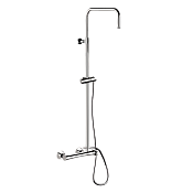 Daniel Diva Душевая стойка: смеситель, держатель для душа, шланг 150 см, цвет: хром DV636DASSDCR