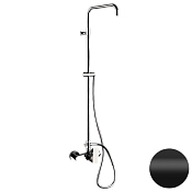 Daniel Tiara Душевая стойка: смеситель, держатель для душа, шланг 150 см, цвет: черный матовый TA636ASSDDV15