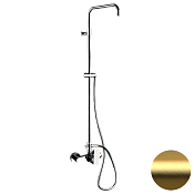 Daniel Tiara Душевая стойка: смеситель, держатель для душа, шланг 150 см, цвет: золото брашированное TA636ASSDDVDP