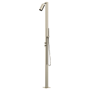 Daniel Steel Душевая колонна: смеситель, ручной душ, верхний душ, шланг 150 см, цвет: inox SSA2964358LP