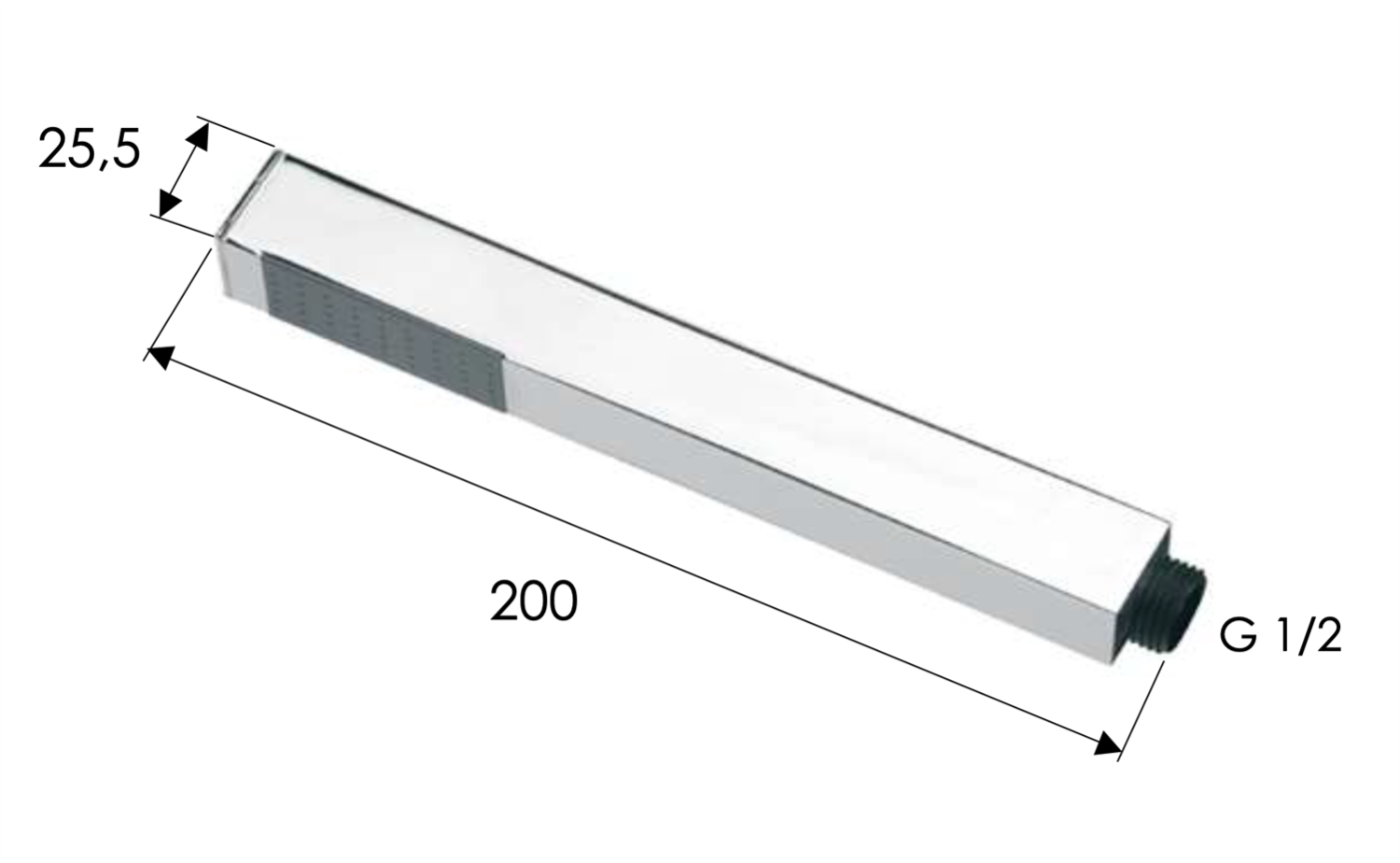 Daniel Душевая лейка, 1 режим, цвет: хром A495S