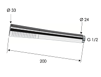 Daniel Diva Душевая лейка, 1 режим, цвет: латунь сан-марко A452SSM