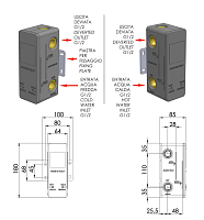 Daniel Встраиваемая часть смесителя, на 2 потребителя DANBOXD2
