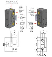 Daniel Встраиваемая часть смесителя, на 3 потребителя DANBOXD3