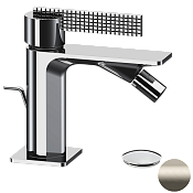 Daniel Club Смеситель для биде с донным клапаном, излив 8,5 см, цвет: сталь ANC604XV