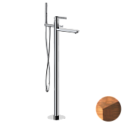 Daniel Club Смеситель напольный с душевым набором, с внутр. частью, излив 18,1 см, цвет: медь ANC67864