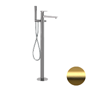 Daniel Diva Смеситель напольный с душ. набором, с внутр. частью, излив 19 см, цвет: золото браш DV678DP