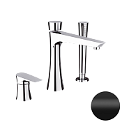 Daniel Diva Смеситель на борт ванны на 3 отверстия, с ручным душем, цвет: черный матовый DV69115