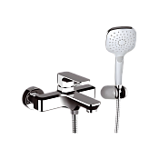 Daniel Tiara Смеситель для ванны с душевым набором - ручной душ, шланг, держатель, цвет: хром TA610CR
