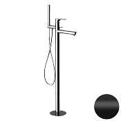 Daniel Tiara Смеситель напольный с душ. набором, с внутр. частью, излив 18 см, цвет: черный матовый TA67815