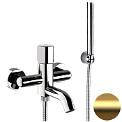 Daniel Trilogy Смеситель для ванны с душ. набором - ручной душ, шланг, держатель, цвет: золото браш TG610DP