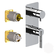 Daniel Club Смеситель для душа, на 2 потребителя, внешняя часть, цвет: белый матовый ANC612D2KB14