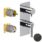 Daniel Club Смеситель для душа, на 2 потребителя, внешняя часть, цвет: черный хром ANC612D2KBCF