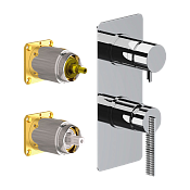 Daniel Club Смеситель для душа, на 2 потребителя, внешняя часть, цвет: хром ANC612D2KBCR