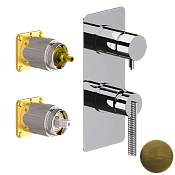 Daniel Club Смеситель для душа, на 2 потребителя, внешняя часть, цвет: латунь матовая состаренная ANC612D2KBOM