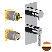 Daniel Club Смеситель для душа, на 3 потребителя, внешняя часть, цвет: медь брашированная ANC612D3KBRP