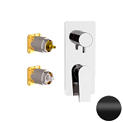 Daniel Diva Смеситель для душа, на 2 потребителя, внешняя часть, цвет: черный матовый DV612D2KB15